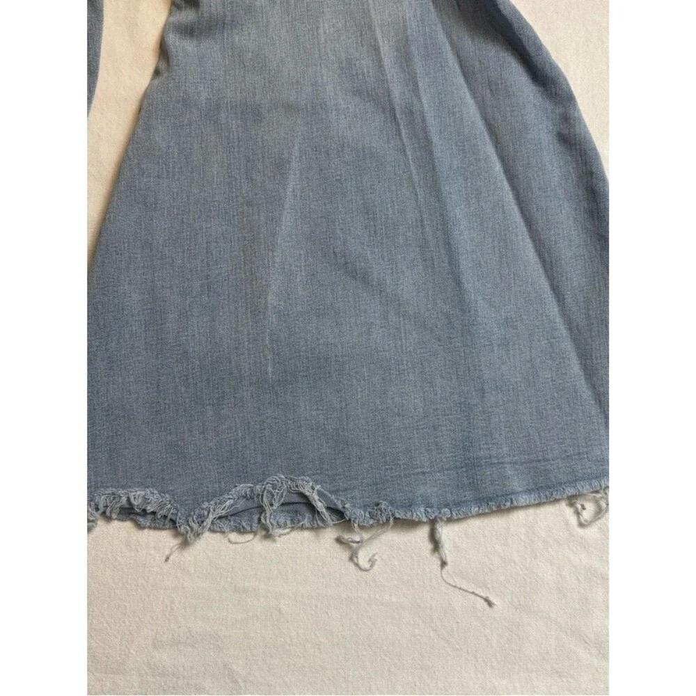 Free‎ People Flare Jeans Raw Hem Bell Bottom Stretch Light Wash W26